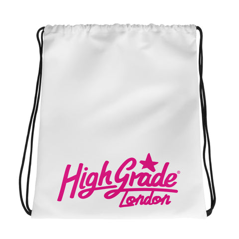 Drawstring Bag w Pink Logo