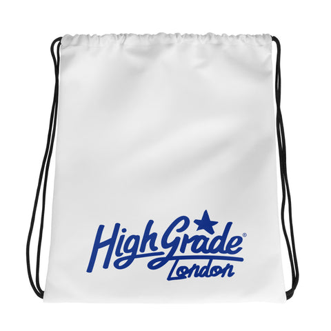 Drawstring Bag w Blue Logo