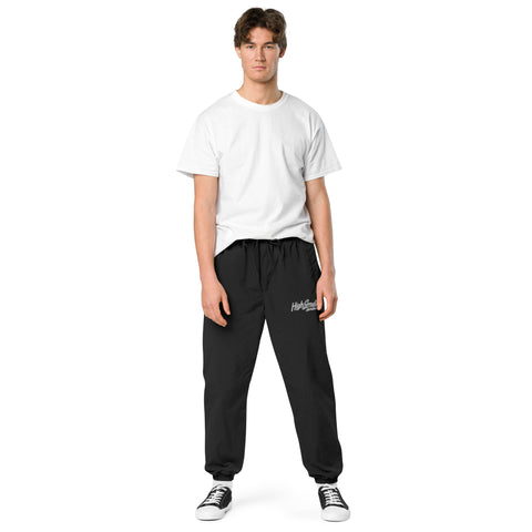 Recycled Tracksuit Bottoms w White Logo