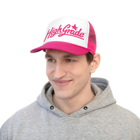 Pink Trucker Cap w Pink Logo